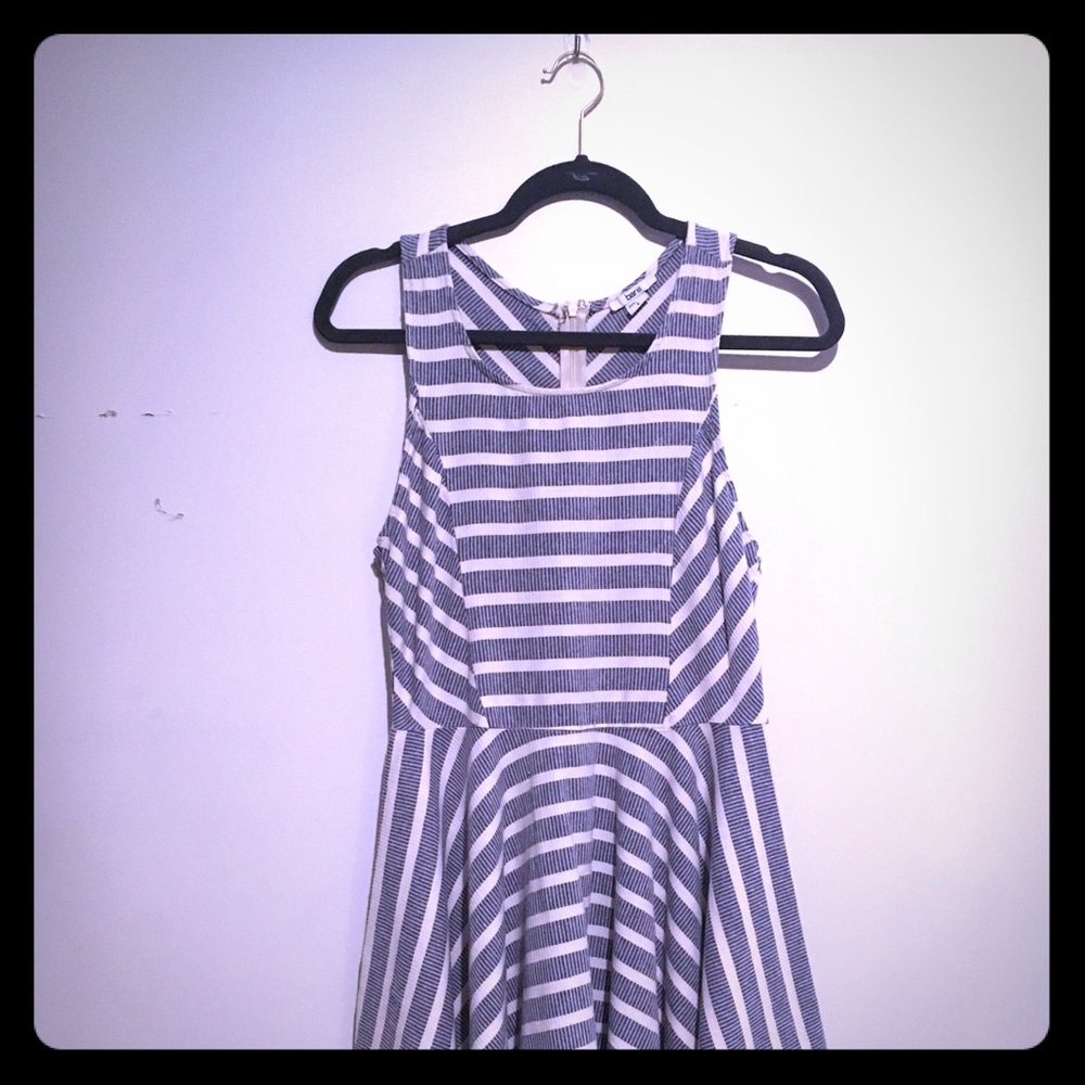 Striped fit & Flare Dress